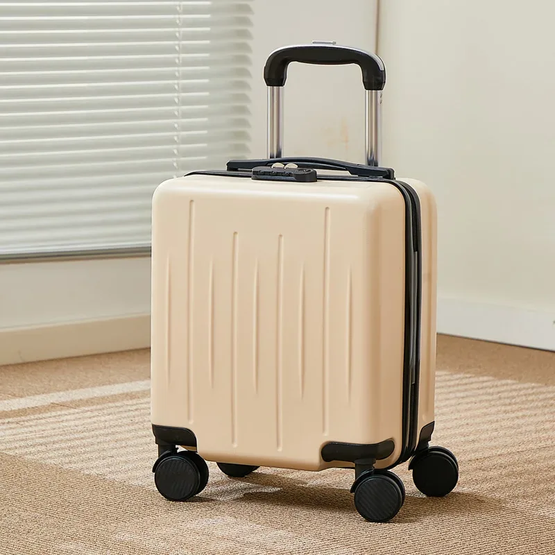 valise de voyage unisexe à roulettes pc, 14 pouces, haute qualité, à la mode, abs, mini valise d'embarquement, petite main, lu