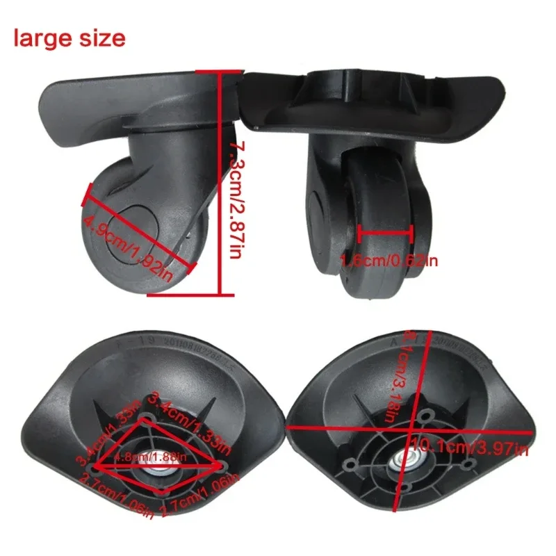 roues de bagages de rechange a19, 1 paire, réparation, accessoires pour valises de voyage