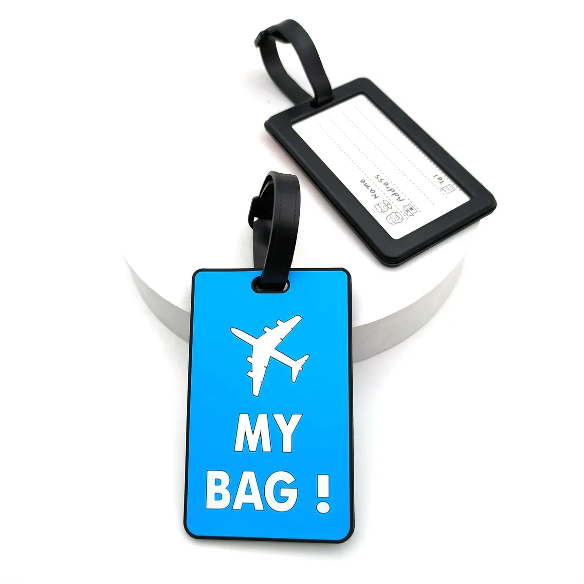étiquette de bagage en silicone, 1 pièce, accessoires de voyage, valise créative, style à la mode, support de voyage portable