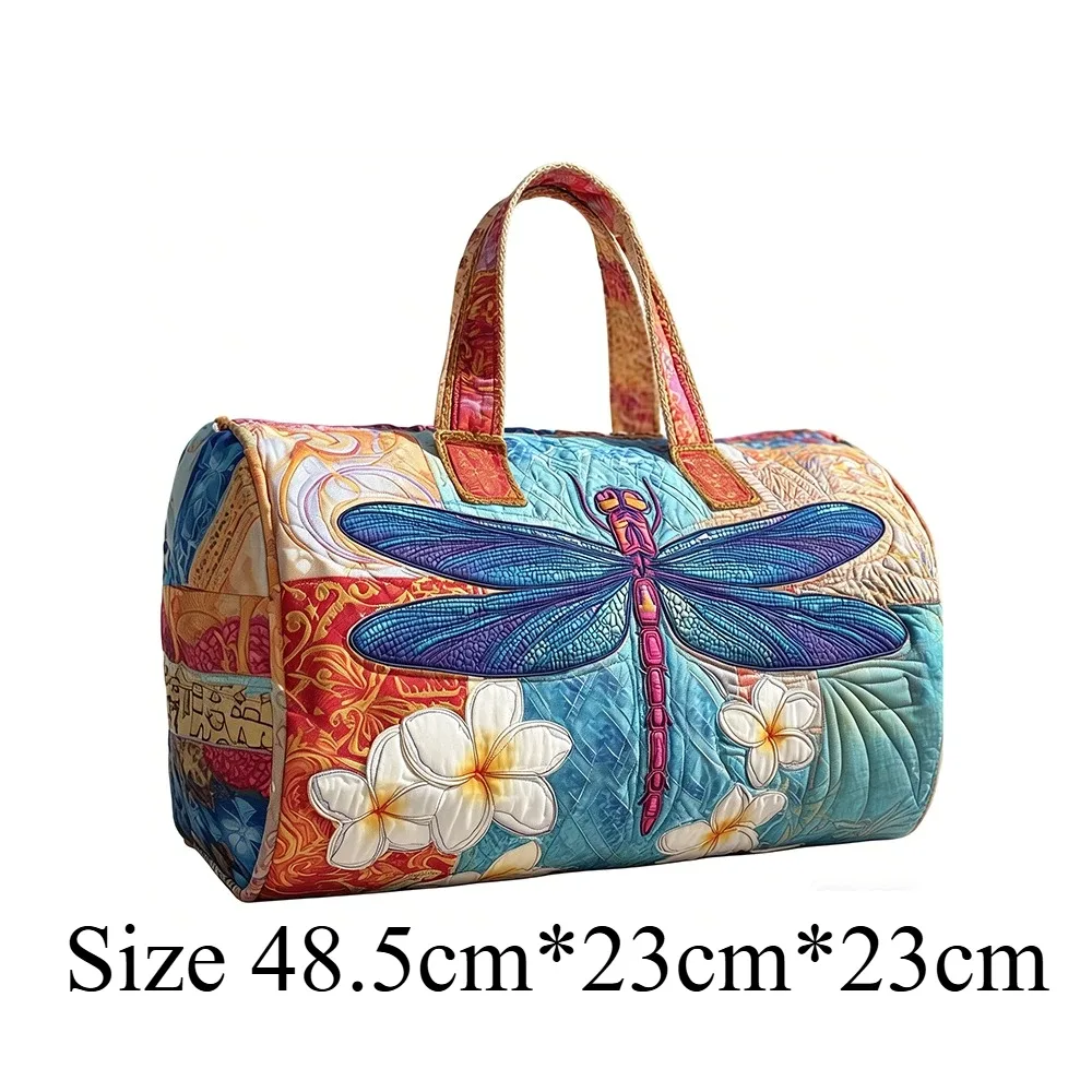 sac de voyage matelassé 3d dragonfly pour femme, sac de week-end, sac de sport, sac de transport artistique, bagage à main, article personnel
