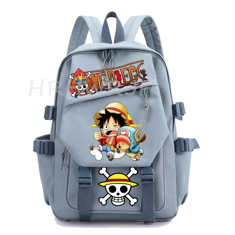 sac à dos anime one piece monkey d luffy, sac à dos d'université, sac à dos de voyage pour fille, sac à dos en nylon pour ordinateur portable, sacs d'école pour femmes et hommes