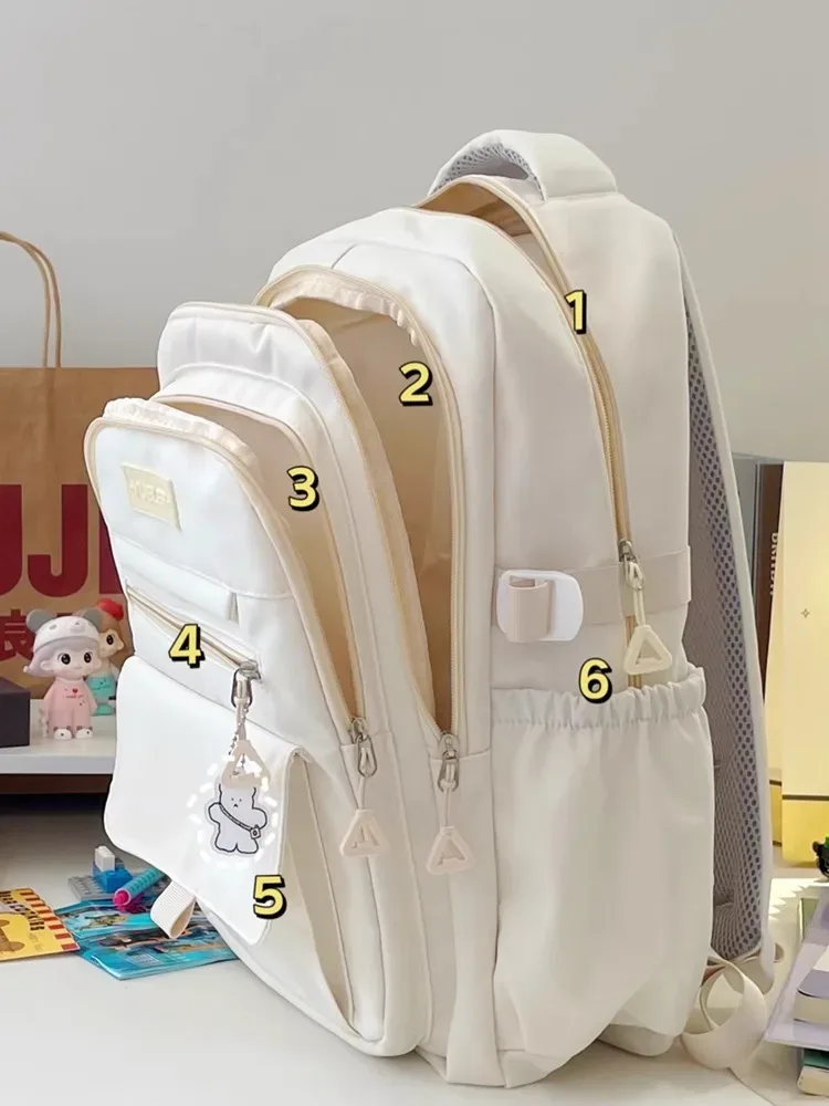 sac à dos de grande capacité pour lycée de style japonais, sacs d'école pour lycéens, sacs à dos pour ordinateur portable simples et polyvalents