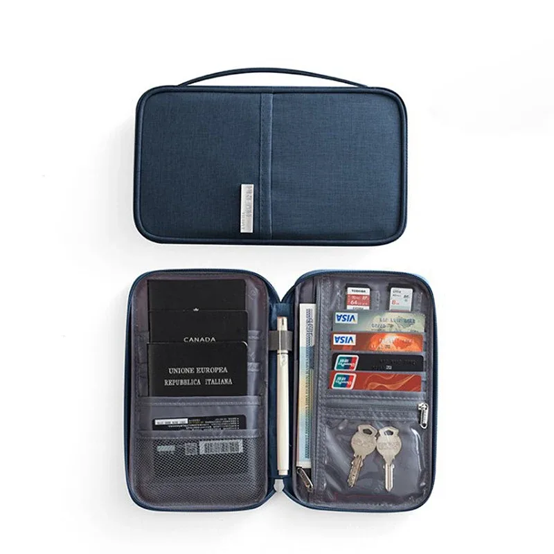 portefeuille de voyage tendance, porte-passeport familial unisexe, accessoires de voyage, étui de rangement de documents étanche, sac d'identité, porte-carte de crédit