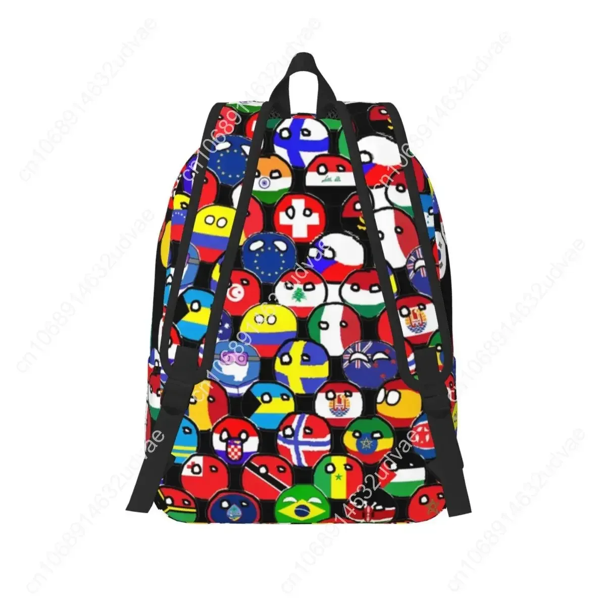 sac à dos de dessin animé countryball pour écoliers, lycéens et étudiants, sac à dos mignon sur le thème des pays et de la terre, sac à dos de jour pour adolescents, cadeau