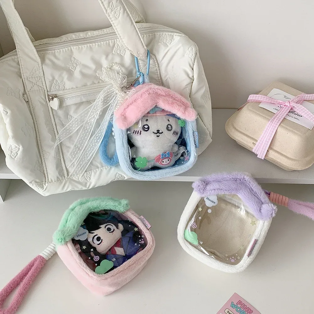 Kawaii dessin animé maison modèle poupée sac de rangement sac à main mignon fille sac à bandoulière pendentif Figure décoration sac portefeuille maquillage sac cadeau
