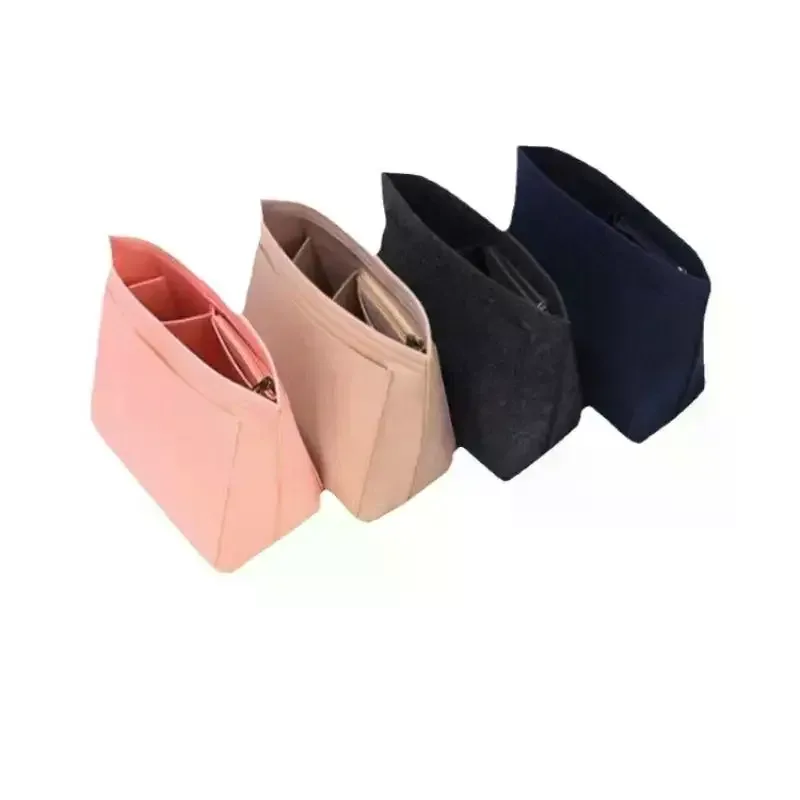 insert en feutre pour sac à main, organisateur de sac de voyage portable en forme de dumpling, support pour trousse de maquillage en tissu feutré