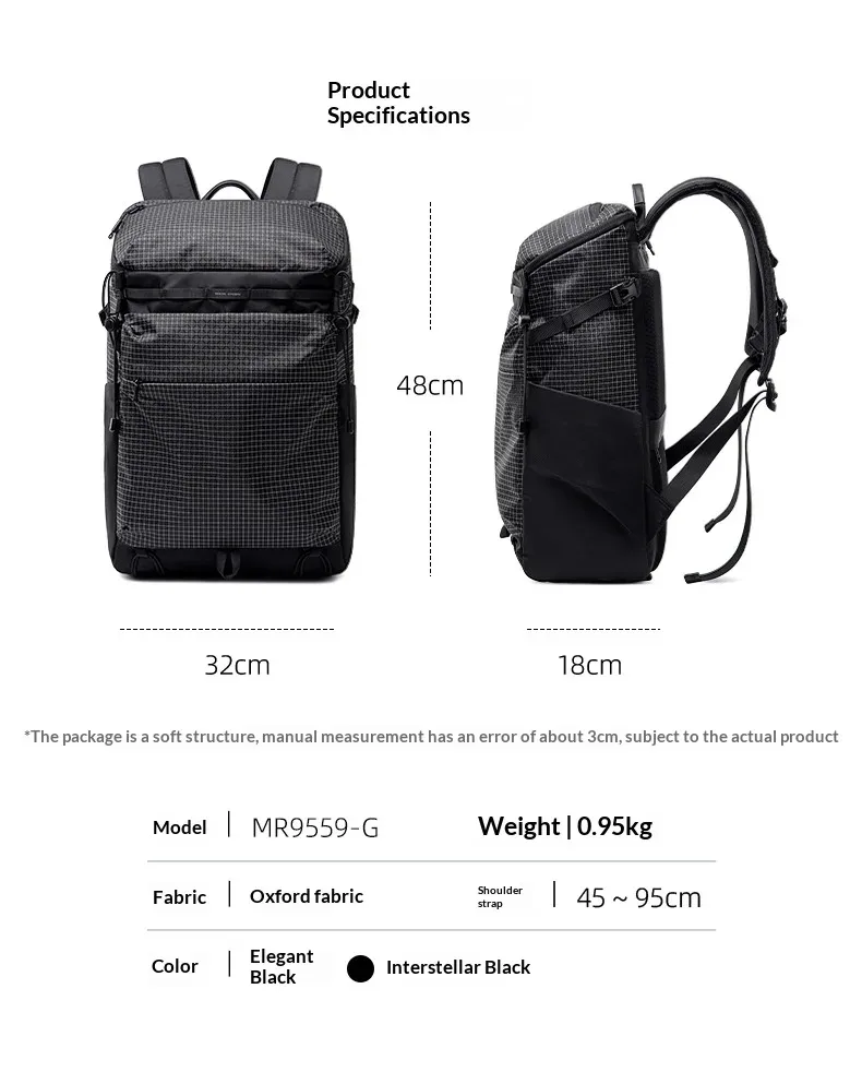 sac à dos oxford pour homme mark ryden, résistant à l'eau, multi-poches, pour ordinateur portable 17,3 pouces, idéal pour les voyages en plein air