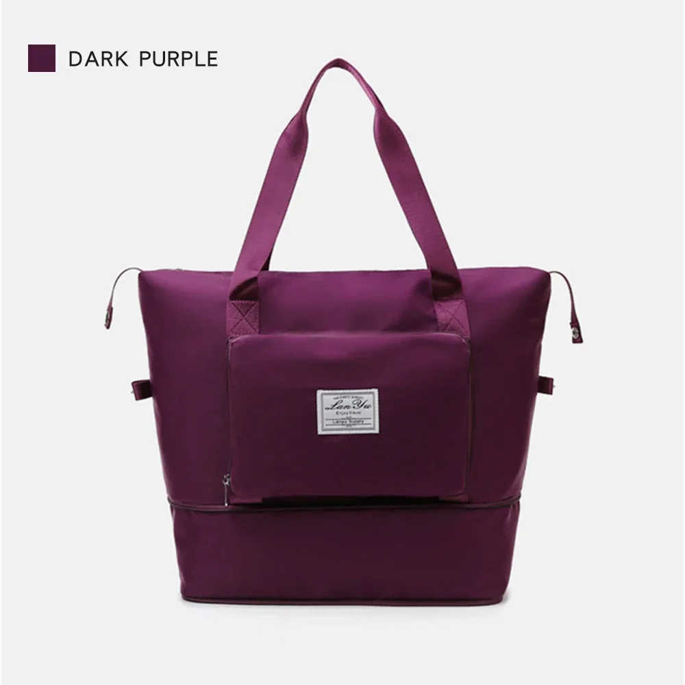 sac de voyage de grande capacité, sac de voyage pliable et extensible, séparation sèche et humide, sac de voyage portable pour la nuit