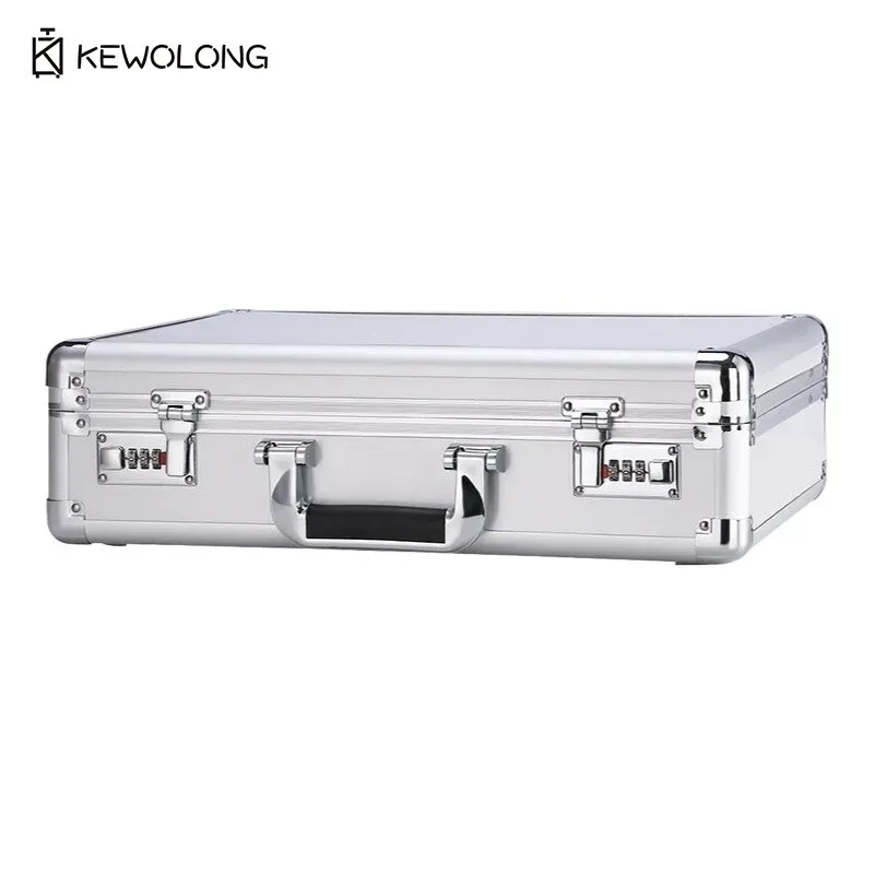 mallette rigide d'affaires avec serrure-boîte de sécurité de bureau coffre-fort pour documents pour fichiers, certificats, espèces, valise portable