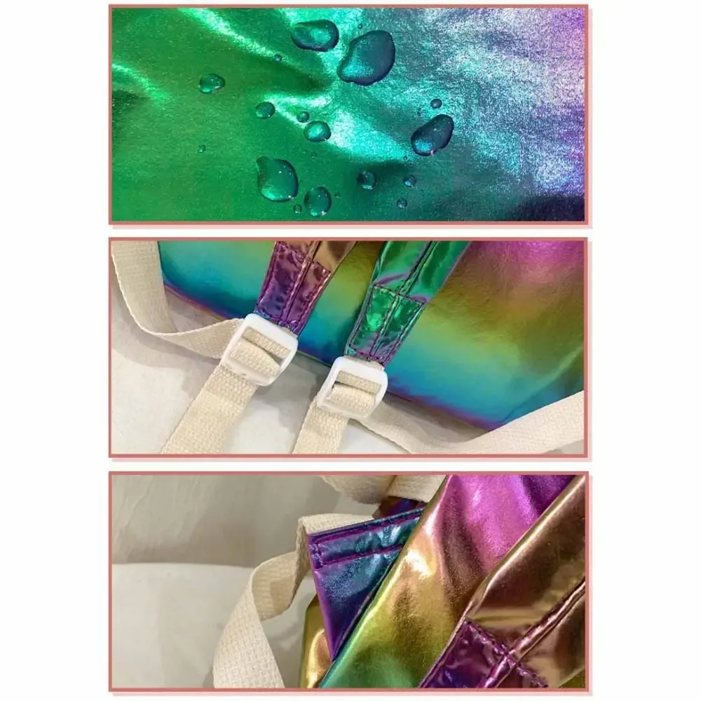 cadeau multi-poches laser sac à dos style coréen grande capacité étudiants sac d'école sac à main sac de rangement sac à bandoulière sacs à dos