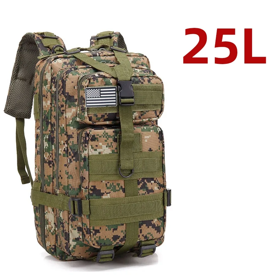 25l/50l robuste en nylon imperméable à l'eau tactique sport trekking pêche chasse camping randonnée sac à dos sacs à dos en plein air