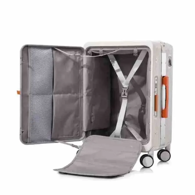 sushimu-grande valise à roulettes, cadre en aluminium, ouverture avant personnalisée, nouvelle collection