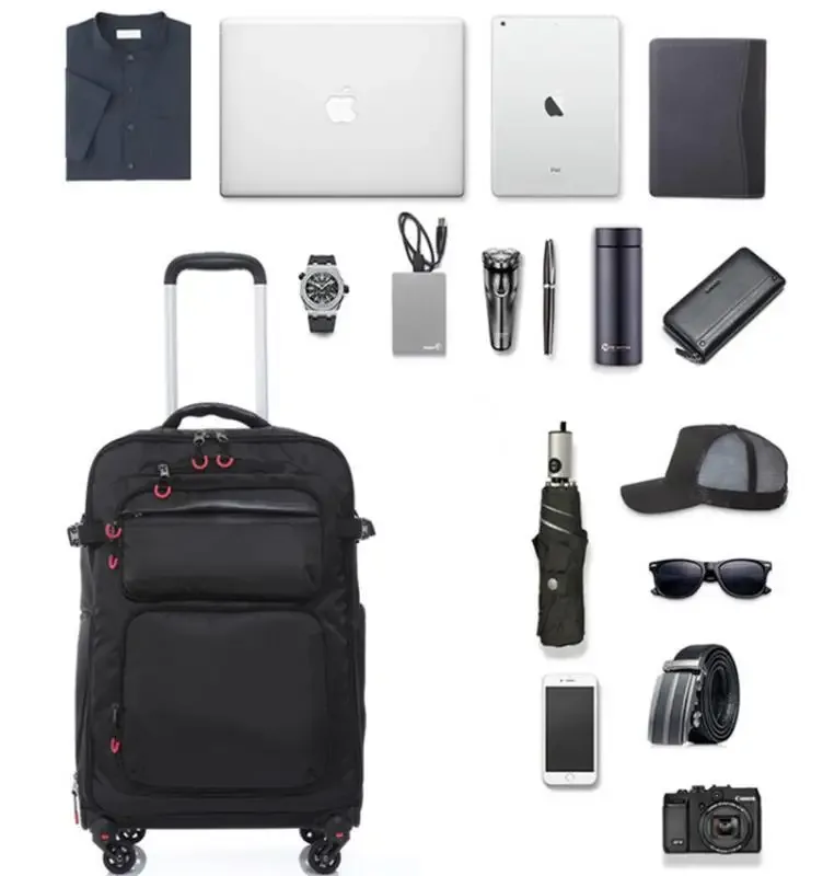 sac à dos étanche oxford à roulettes, valise de voyage à roulettes, sac à bagages d'affaires, 20 po