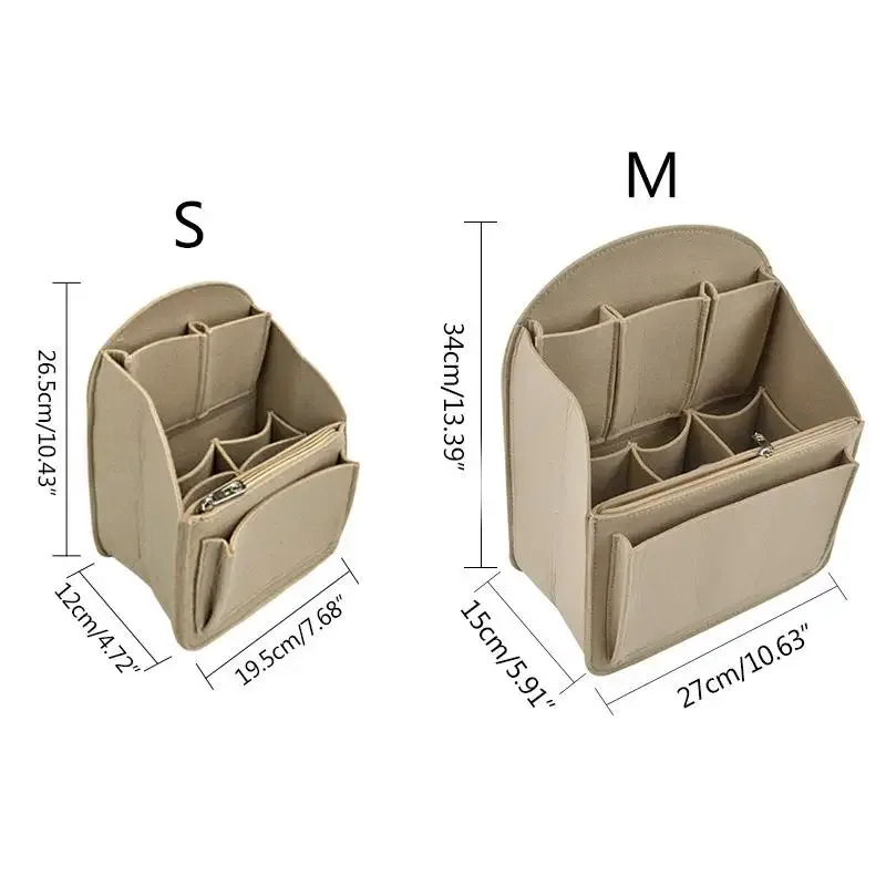 sac en feutre de grande capacité, sac de voyage, sac intérieur, sac à dos portable, sac de rangement adapté pour sac à bandoulière et sac à main