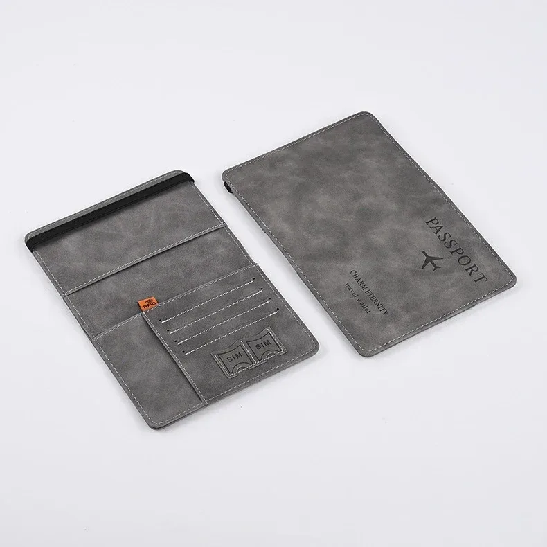portefeuille en cuir pu pour homme, porte-cartes de visite, porte-passeport de voyage, sac à main pour homme, accessoires de voyage