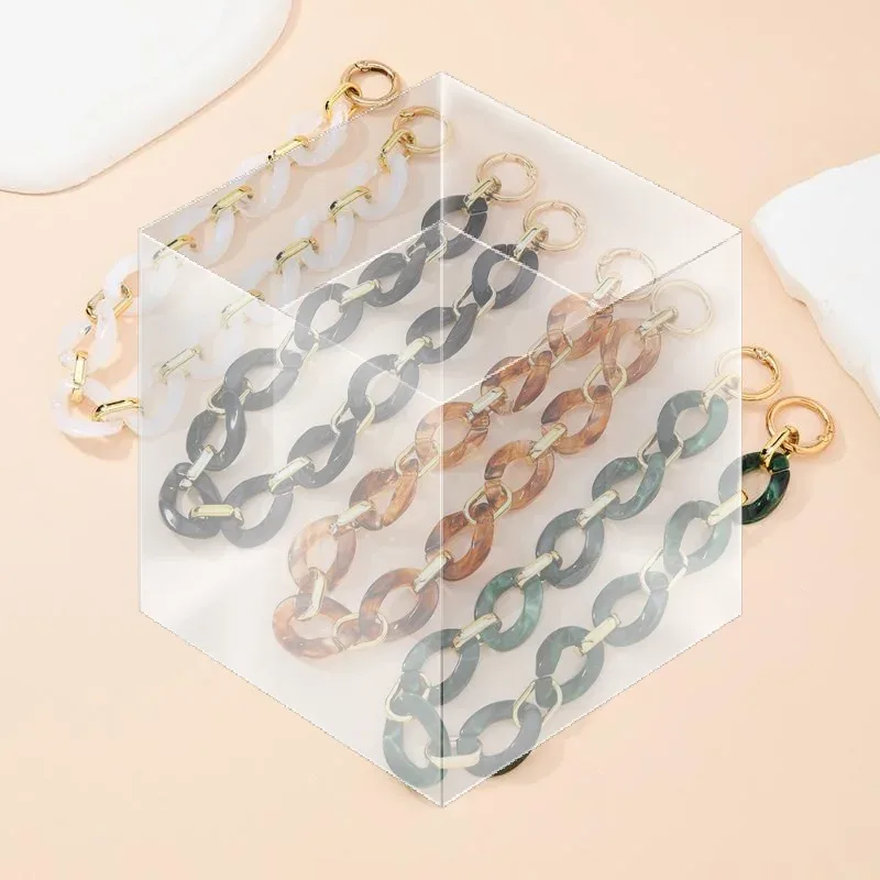 chaînes de sac à main en acrylique 34 cm – design tendance – sangle de remplacement diy pour sac fourre-tout o