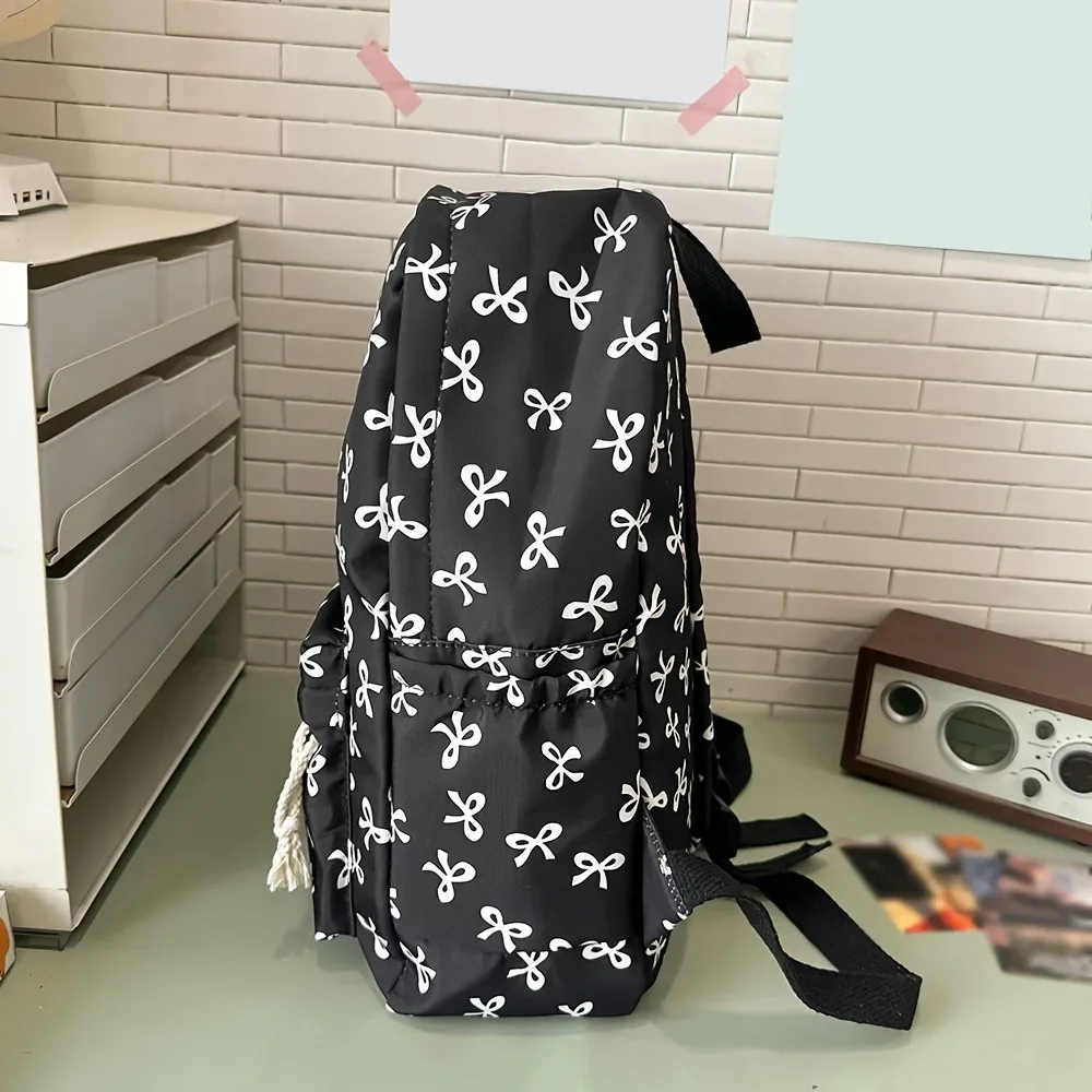 sac à dos décoratif avec nœud pour filles et femmes, léger, décontracté, pour les voyages, les trajets quotidiens, le sport, l'école, élégant, printemps-été