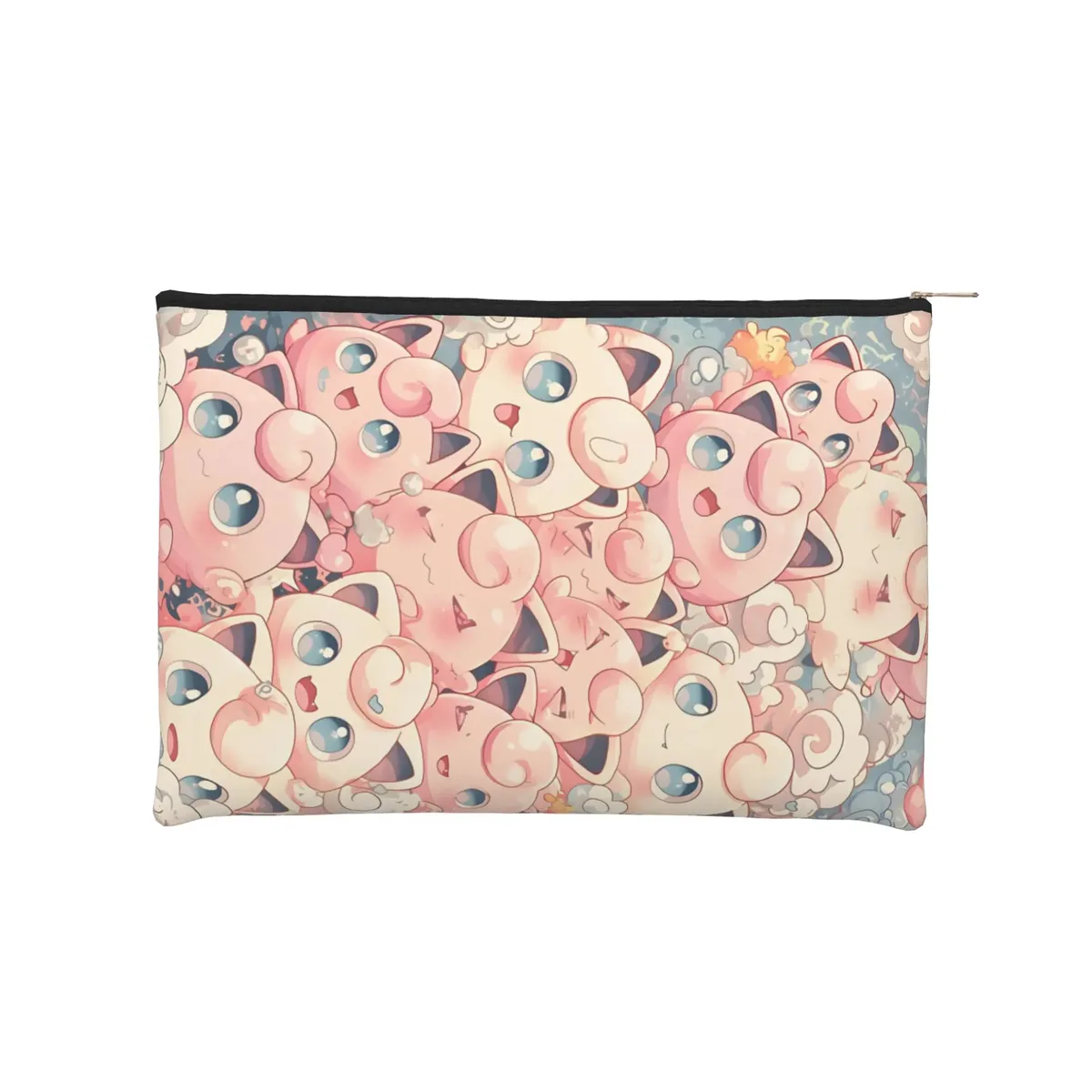 sac pliable mignon sur le thème pokémon, sac de maquillage, trousse de toilette avec fermeture éclair, pochette cosmétique de voyage