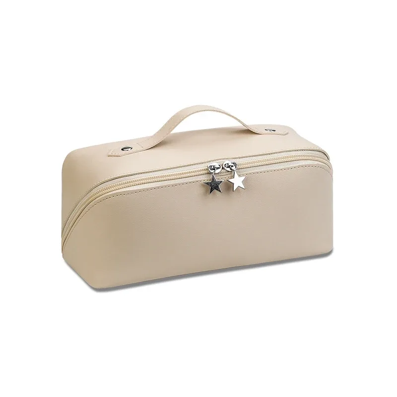 sacs à cosmétiques pour femmes, pochette de maquillage élégante en cuir pu, organisateur de produits de toilette de voyage, sac à main de rangement, fourre-tout de maquillage coréen