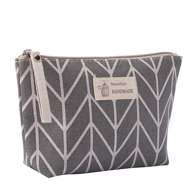 sac à cosmétiques en toile imprimée à la mode, pour le rangement du maquillage, petits sacs de maquillage de voyage, organisateur, sac de rouge à lèvres pour femmes