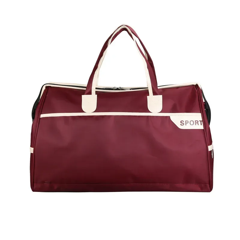 sac polochon de voyage en nylon, sac de rangement extérieur, grande capacité, paquet de voyage pour courte distance, sac d'embarquement pliable, sac à main pour bagages