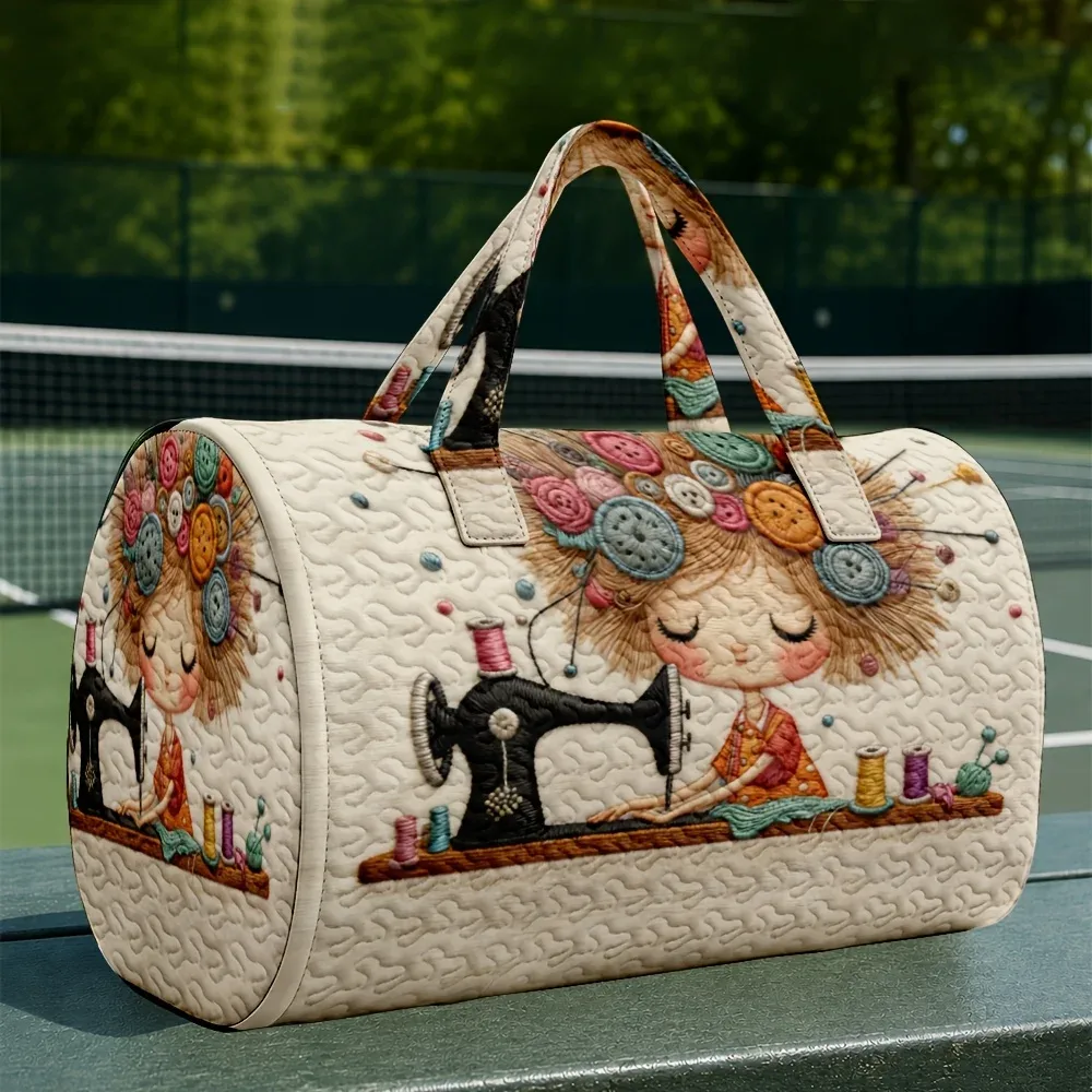 sac de voyage matelassé 3d de grande capacité, style 3d, sac de transport pour courtes distances