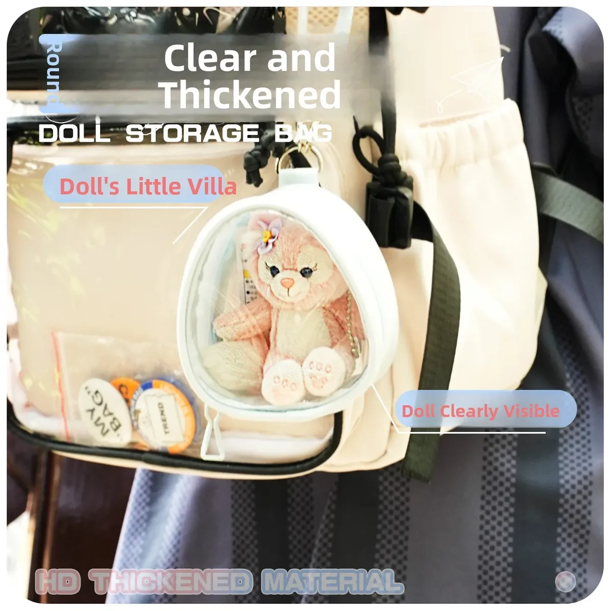 sac à langer en pvc de 10 cm pour poupée de célébrité, sac de transport extérieur, sac de rangement polyvalent pour voyage et cosplay