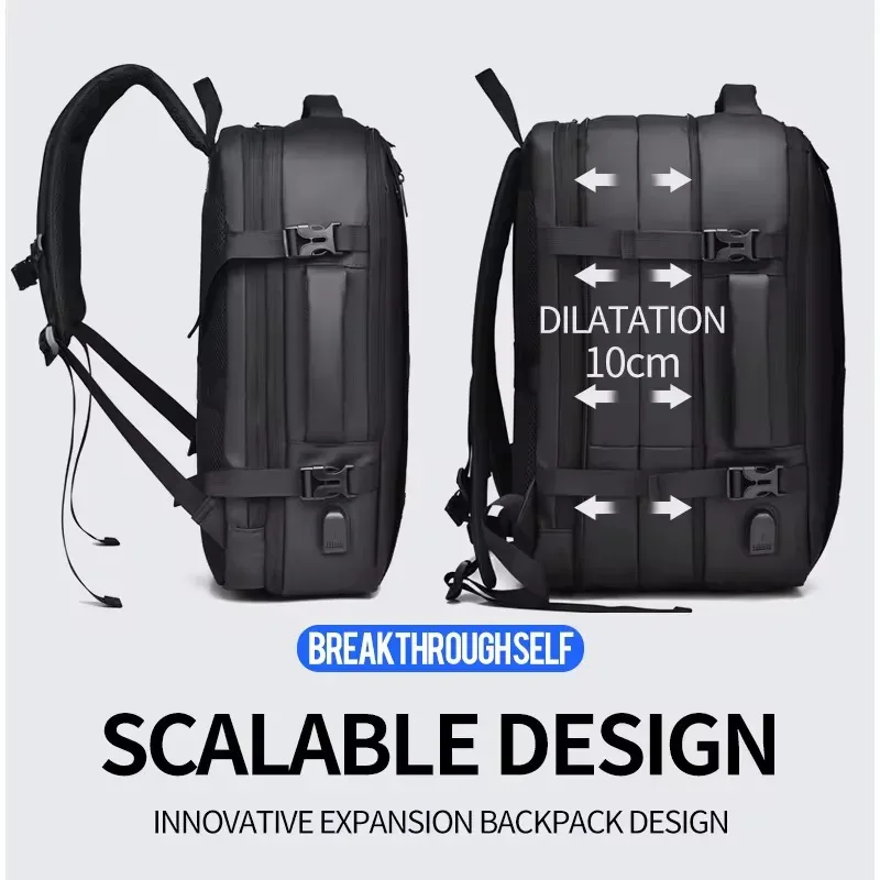 weixier 16 pouces grande capacité hommes haut de gamme sac à dos ordinateur sac haut de gamme sac d'affaires extensible sac à dos sorcière usb