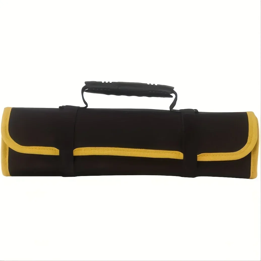 sac de rangement en toile oxford pour outils d'électricien, rouleau à main pliable, étanche, multi-poches, 22