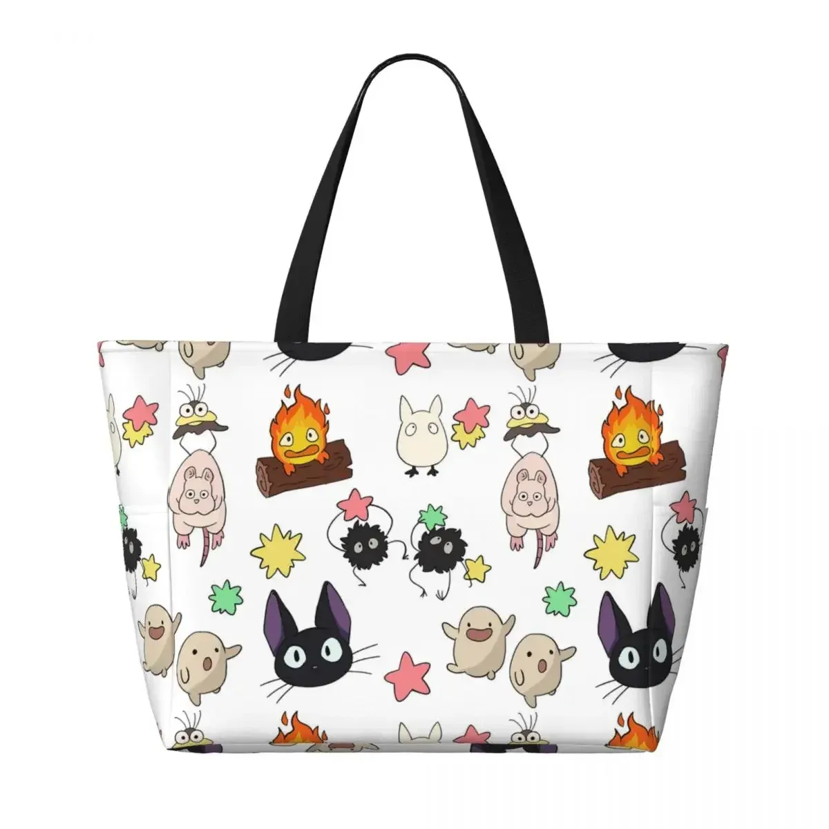 sac fourre-tout de plage au design ghibli, sac de sport, de yoga, de voyage, grand sac fourre-tout pour femmes, sac de fitness