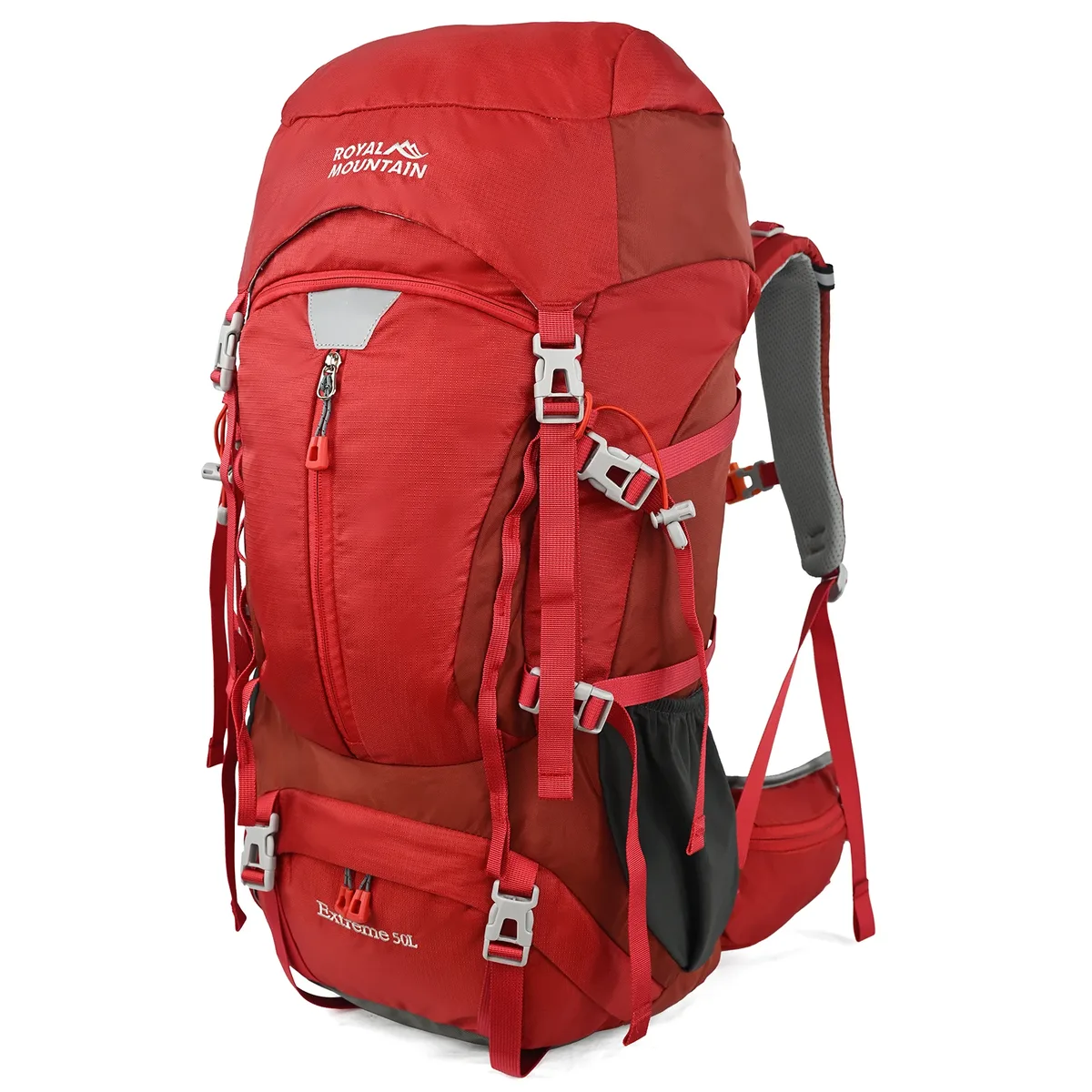 sac à dos d'escalade extérieur 50l, grande capacité, pour camping et voyage, multifonctionnel, en tissu résistant à l'eau avec housse de pluie