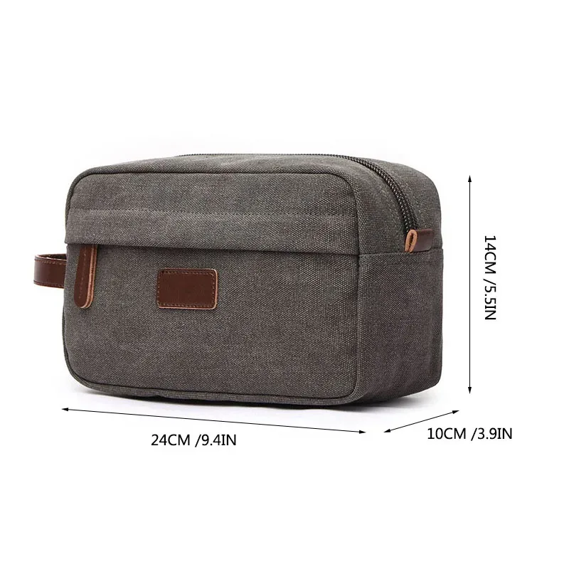 trousse de toilette de voyage en toile pour hommes et femmes, trousse de maquillage cosmétique, nécessaire de beauté, kit dopp étanche, sac à main organisateur de rasage