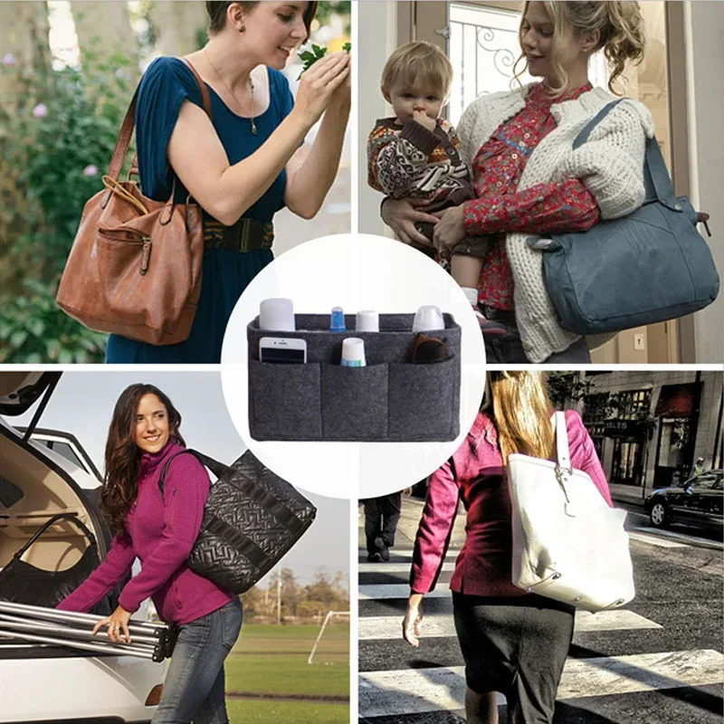sac d'insertion d'organisateur de maquillage pour sac à main, sac à cosmétiques portatif de sac à main intérieur de voyage, sacs à cosmétiques adaptés à speedy neverfull