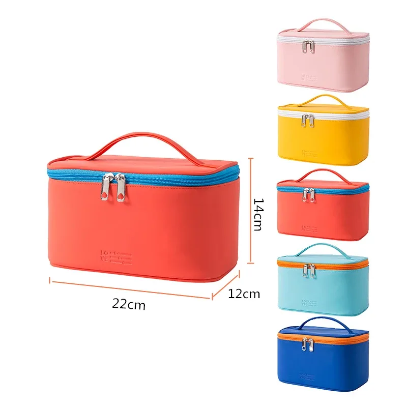 trousse de maquillage à fermeture éclair pour femme, trousse de toilette en poudre, trousse de maquillage, accessoires de la présidence