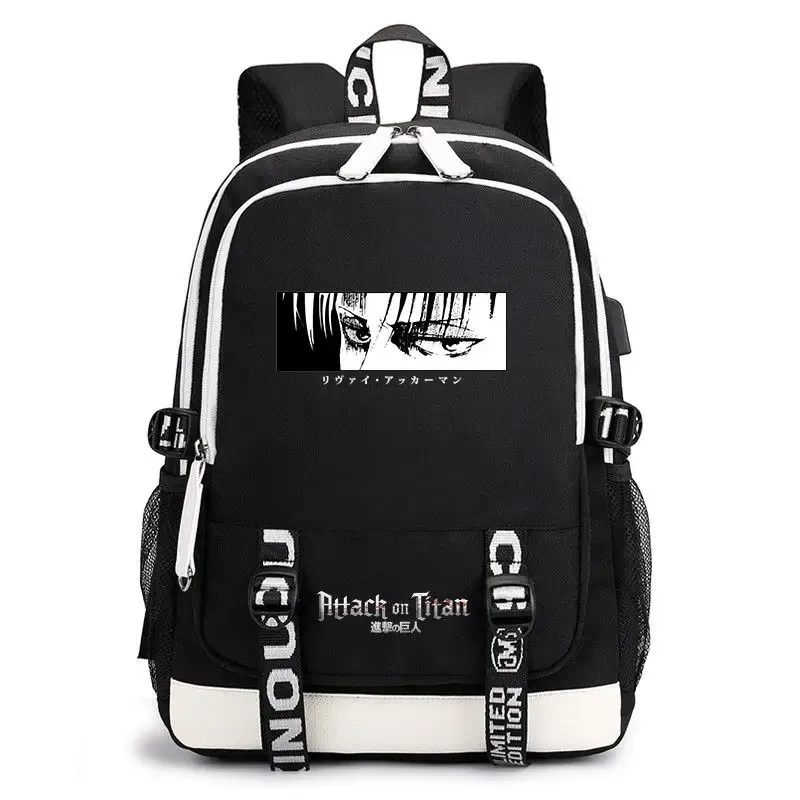 sac à dos anime attack on titan, cartable d'étudiant de grande capacité, léger et durable, peut accueillir un ordinateur de 16 pouces