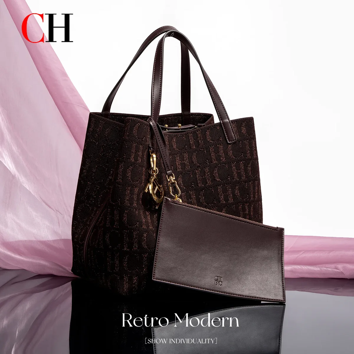 sac à main pour femme ch, grande capacité, simple, pour les trajets quotidiens, polyvalent, couleur unie, design imprimé avec des lettres, sac à bandoulière