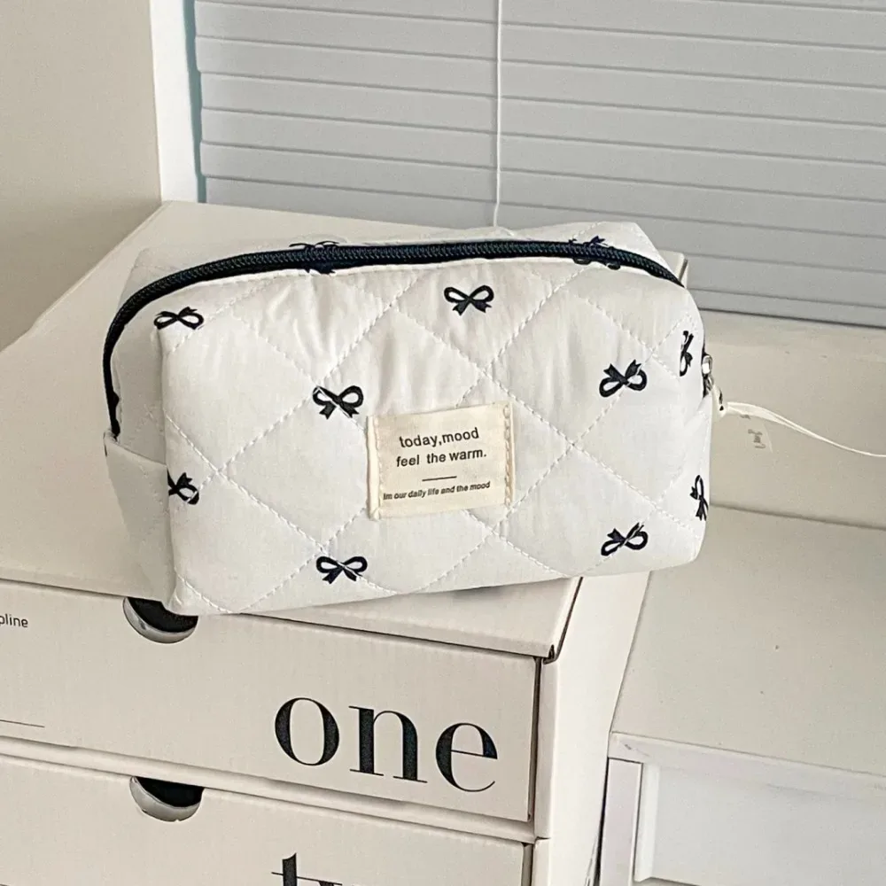 sac à cosmétiques imprimé grande capacité, rangement de documents roses, pochette de maquillage en poudre, sac de voyage, mode, bow107