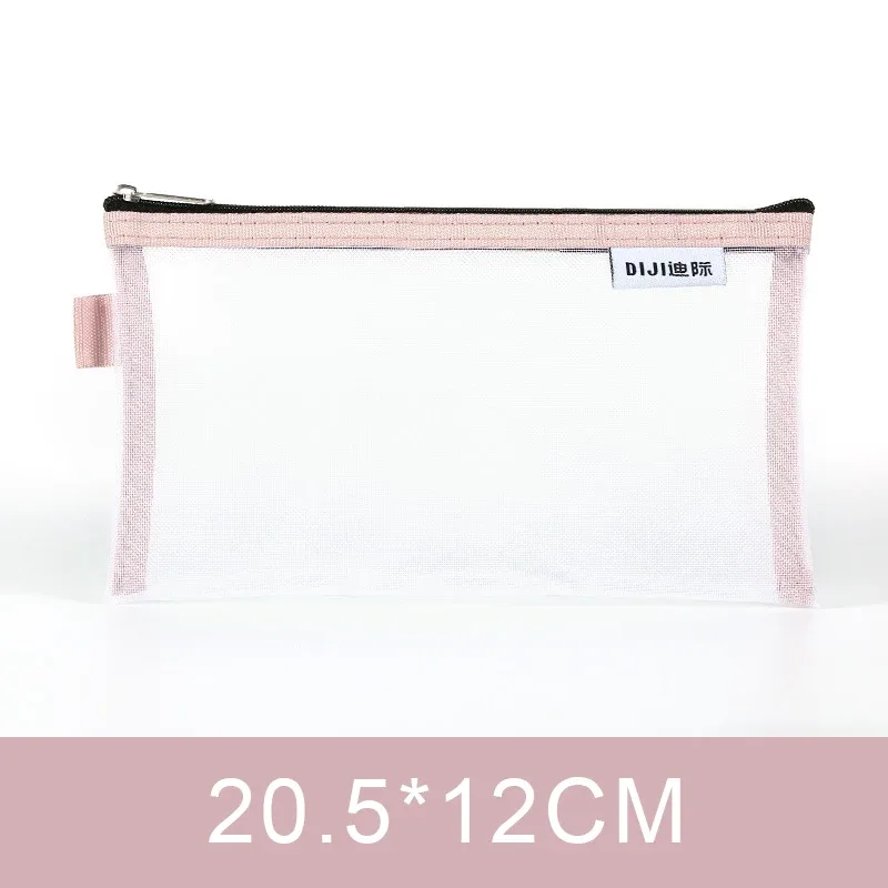 trousse de maquillage, sac à main d'école, étuis à crayons pour bureau, grande et petite trousse de toilette transparente en nylon pour étudiants