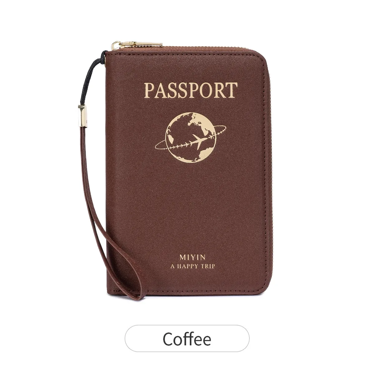 porte-passeport rfid miyin en cuir pu, indispensable pour les voyages en famille, pour cartes de crédit, billets et documents, unisexe