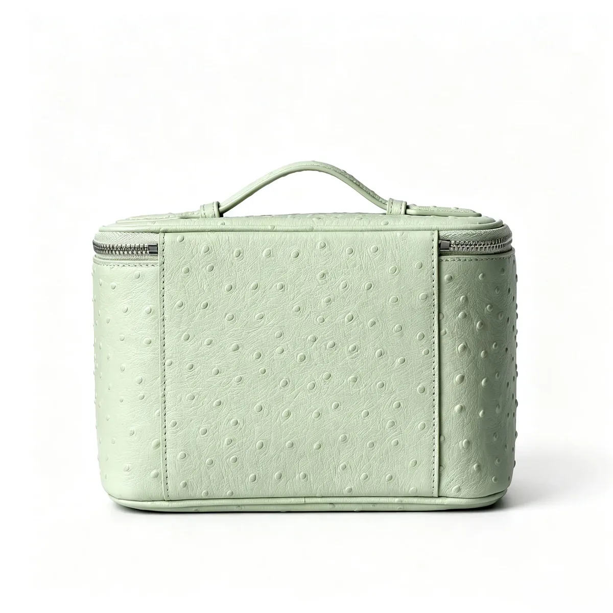 trousse de toilette de voyage en cuir véritable grande capacité, motif autruche, nouvelle collection luxe, portable, pour cosmétiques
