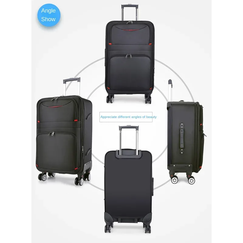 valise de grande capacité avec serrure à combinaison, bagage de voyage embarqué, boîtier de chariot en tissu oxford imperméable de 28 pouces surdimensionné