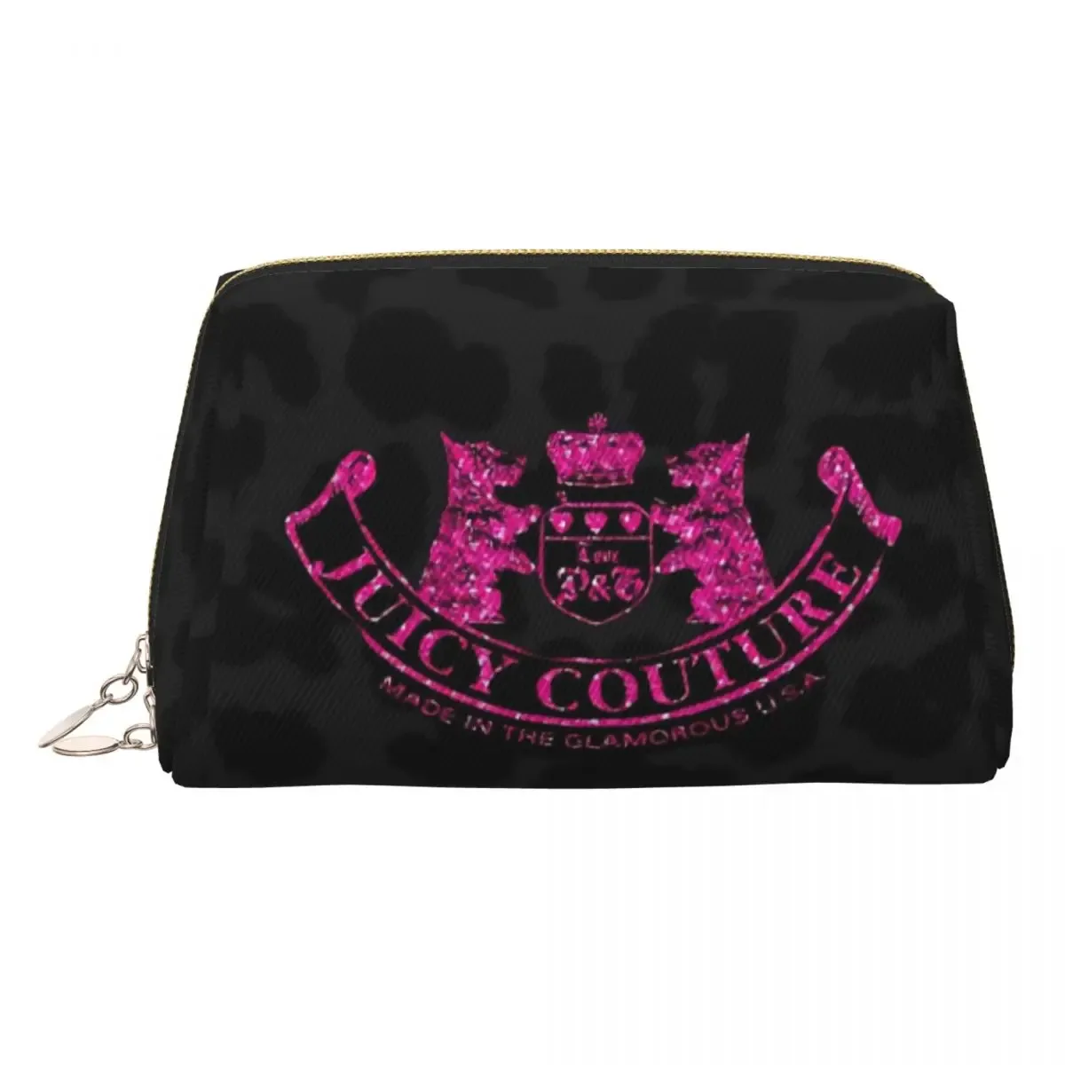 sac de maquillage j-juicy-c-couture, pochette à fermeture éclair, sacs cosmétiques de voyage, grand sac cosmétique portable en cuir pour femmes