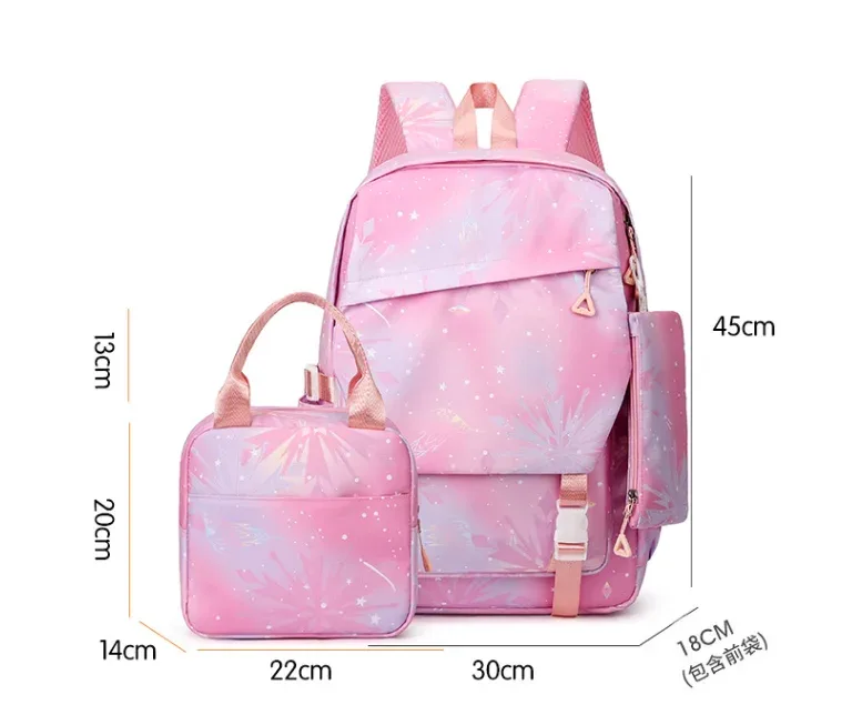 lot de 3 sacs à dos k-pop demon hunters pour filles, adolescents, femmes et enfants, pour l'école primaire et secondaire