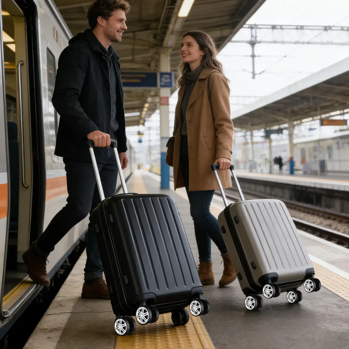 roues de remplacement pivotantes à 360 degrés pour bagages, 2 pièces, roues de remplacement universelles pour sac de voyage