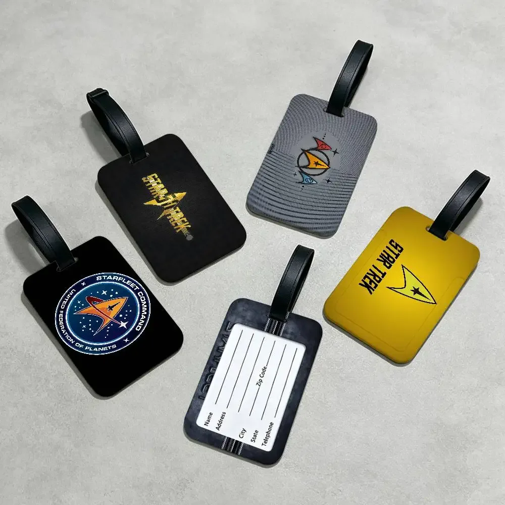 étiquette d'identification de bagages en pvc s-star t-trek scifi, porte-carte d'information anti-perte, étiquette nominative pour valise de voyage