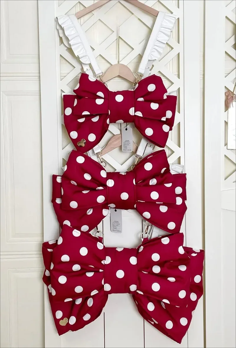 Sac à dos Lolita avec nœud à pois, joli sac à bandoulière Original Mochilas Mujer Bolsas Y2K pour femmes, sac à dos Kawaii pour filles douces
