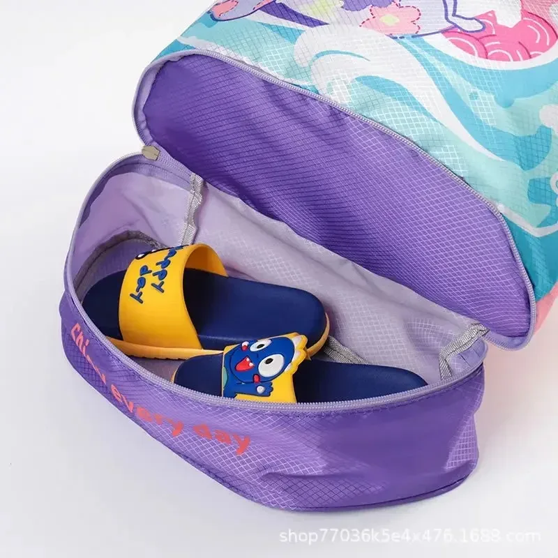 sac de natation pour enfants étudiant mignon dessin animé double épaule sac à dos poche mâle femme séparation étanche stockage b