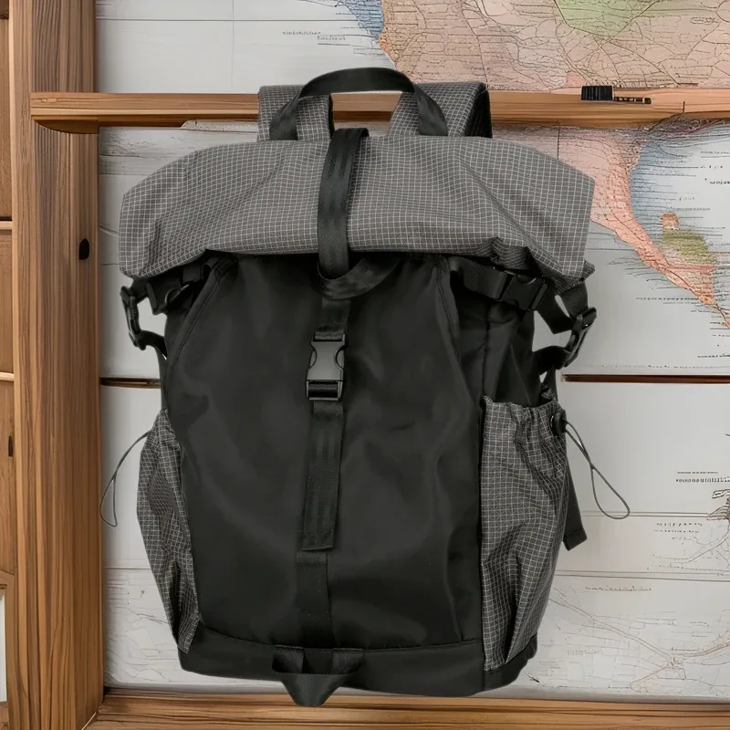 Sac à dos de sport en plein air pour hommes, sac à bandoulière pliable enroulable, voyage fonctionnel, cartable pour étudiants