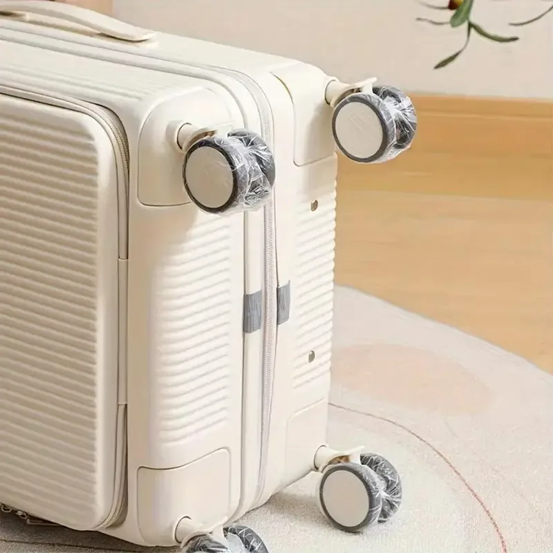 50/80 pièces housses de roues de bagages – protections anti-poussière pour valises, accessoires de voyage jetables pour chariots à roulettes