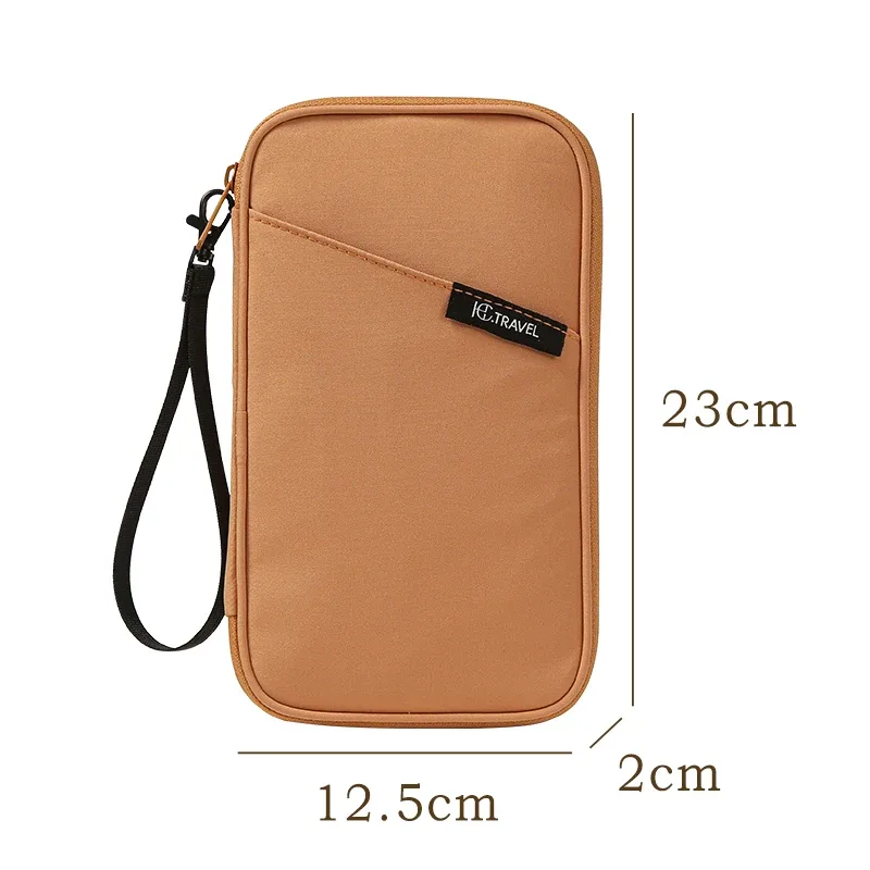 sac de rangement de portefeuille de porte-passeport bloquant rfid familial-organisateur de documents de voyage avec étui pour cartes de crédit sac de voyage essentiel